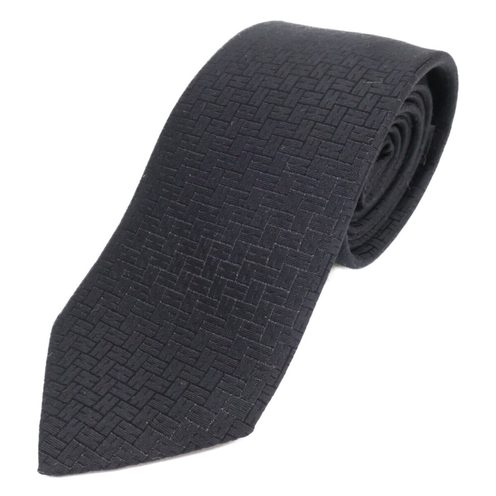 HERMES Hermes Fasonnet H 24 H-woven tie, 8cm, black, men's tie